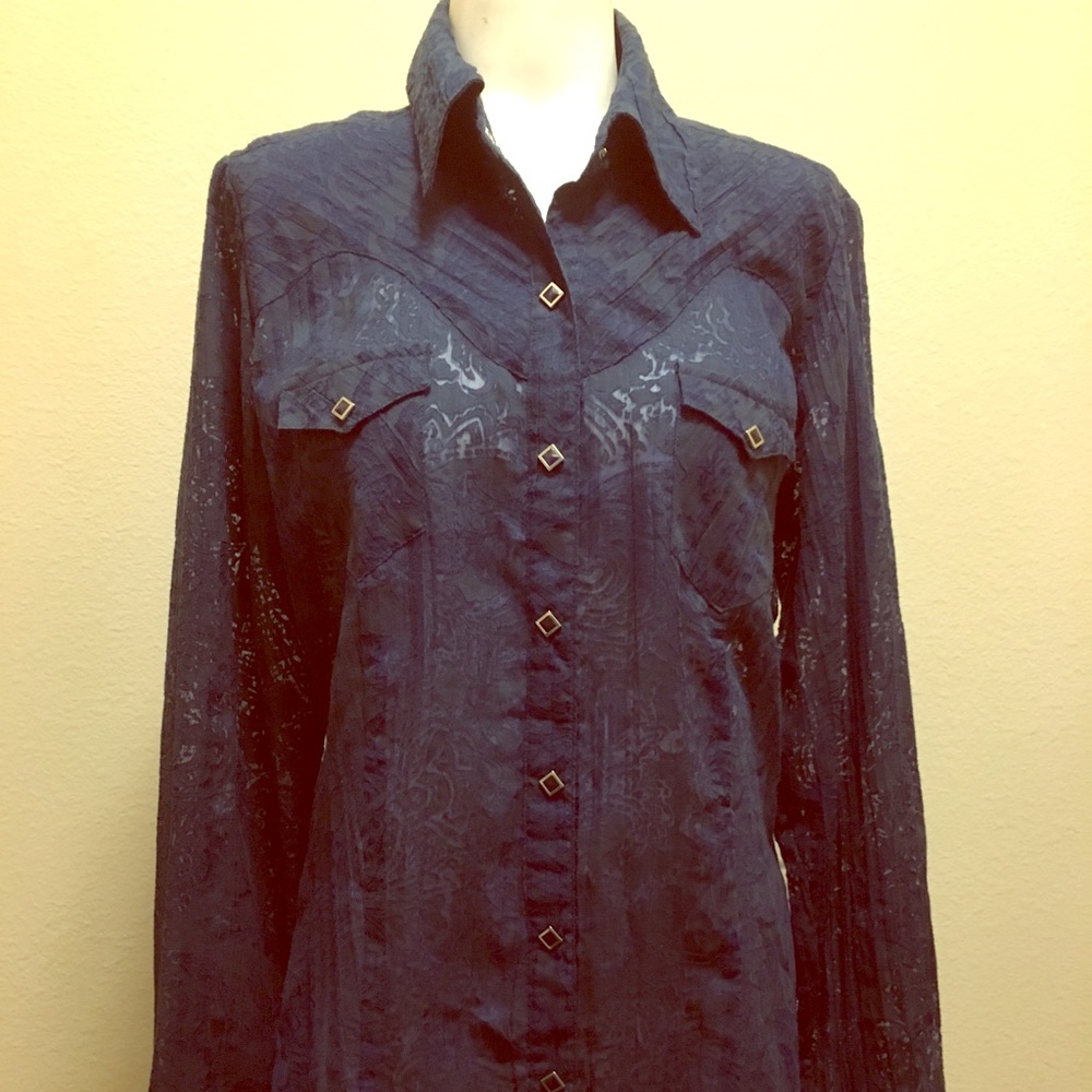 Roper brand western burnout shirt